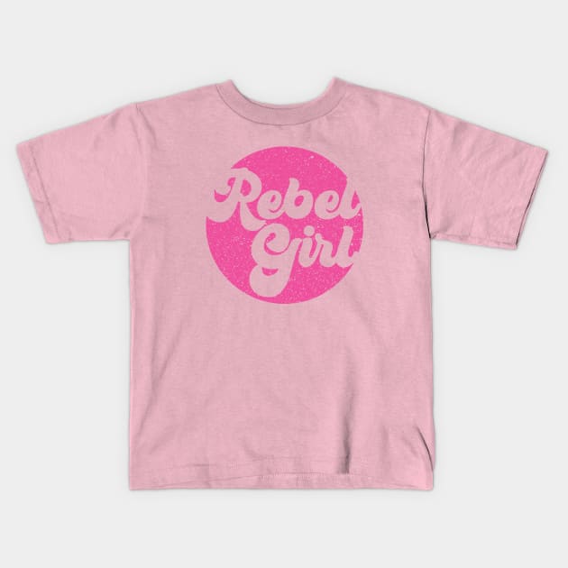 Rebel Girl Distressed Kids T-Shirt by Perpetual Brunch